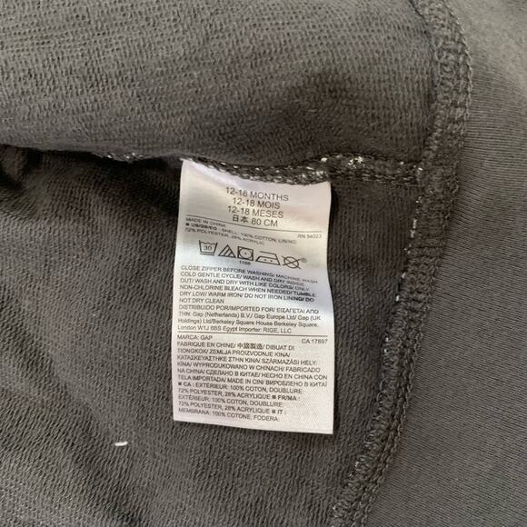 Baby Gap gray spiderweb Halloween hoodie - Picture 6 of 6